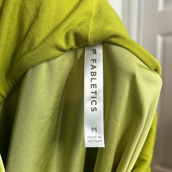 Fabletics Velour Zip Up Hoodie M Green - Picture 6 of 7